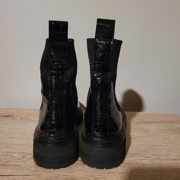 Loeffler Randall Black Bridget Chelsea Combat Boots SZ 5 - Picture 4 of 6